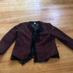 Chicos SZ 3 Tweed Sequin Blazer